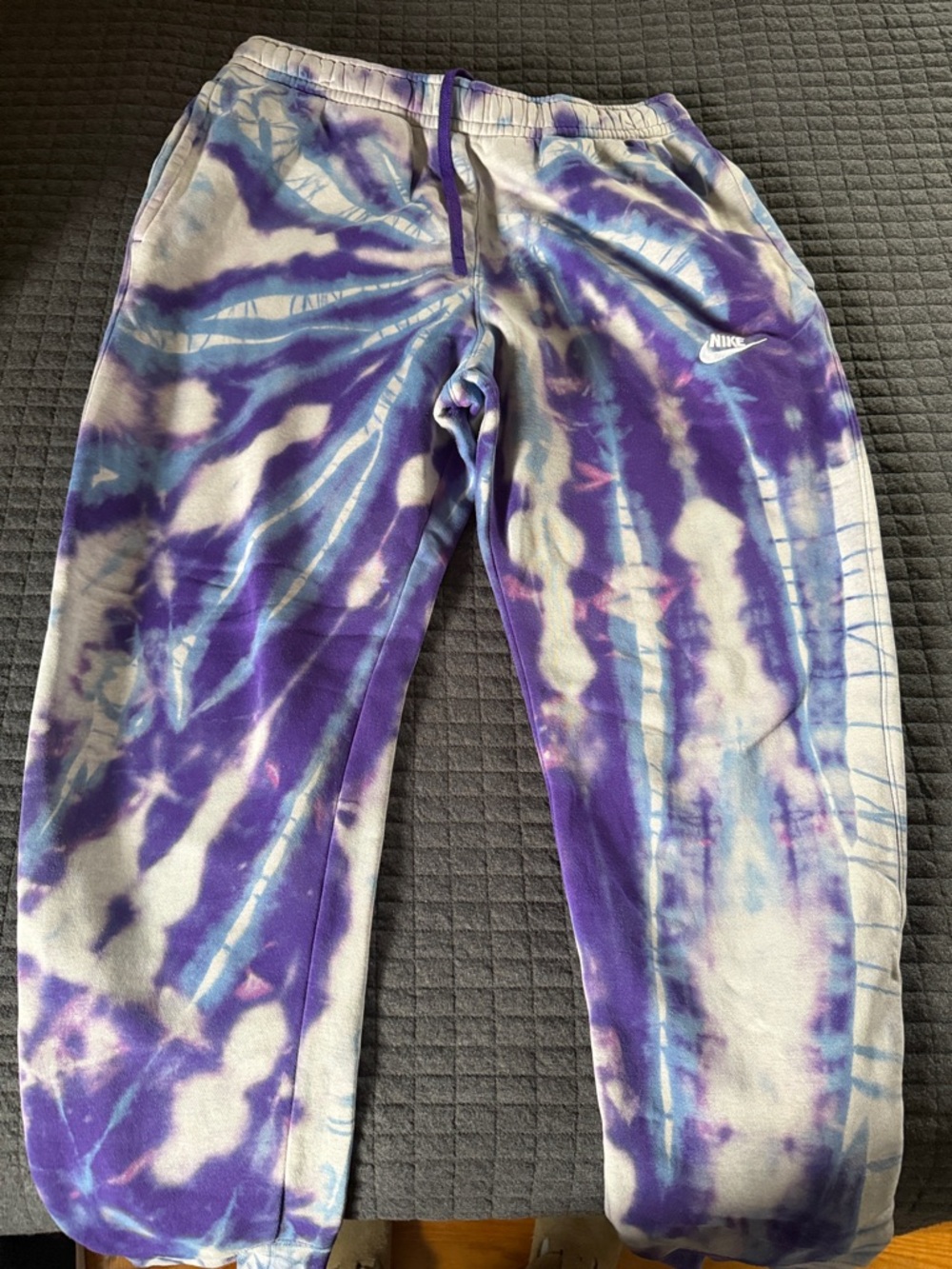 Nike Purple Tie-Dye Sweatpants